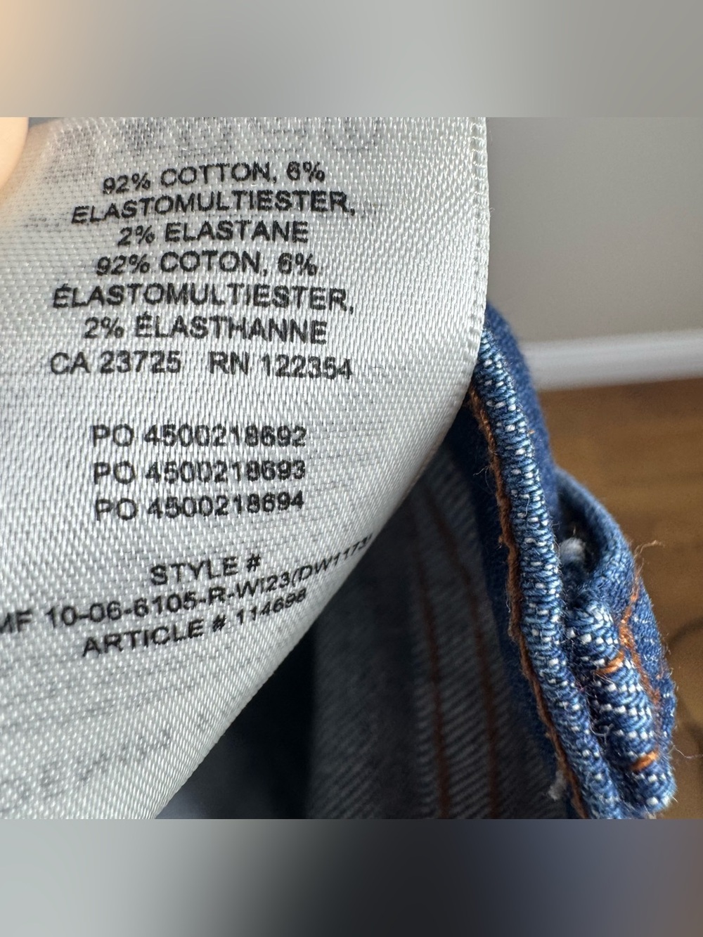 Aritzia Denim Forum Arlo High Rise Straight Button Fly Dark Wash Jeans 25 28L - Picture 10 of 10